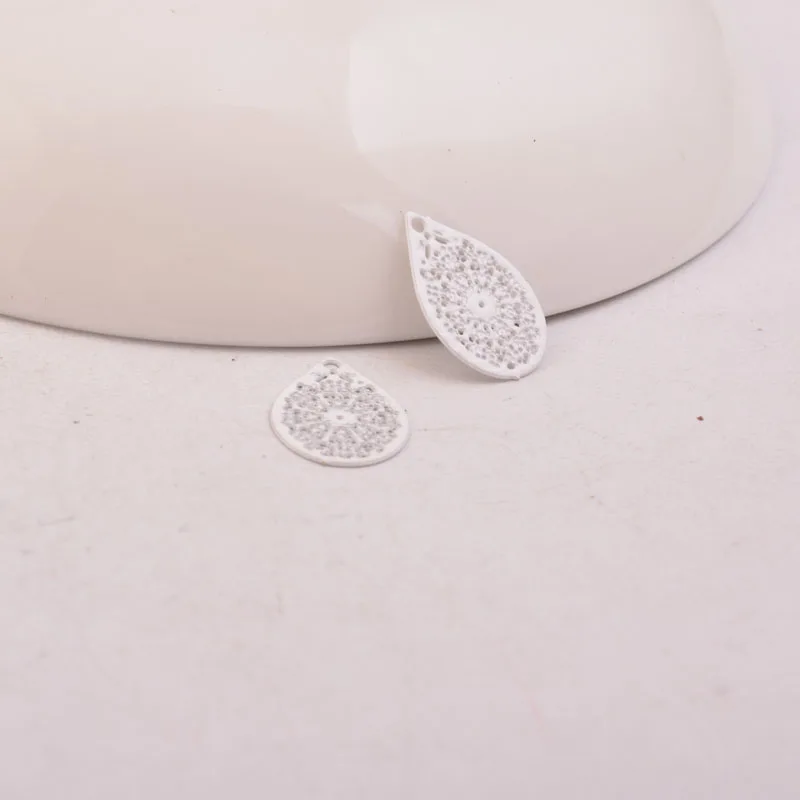 100 Stück AC3941 10*15mm Filigran-Wasserzeichen-Anhänger Kleine Wassertropfen-Charms – Detail 13