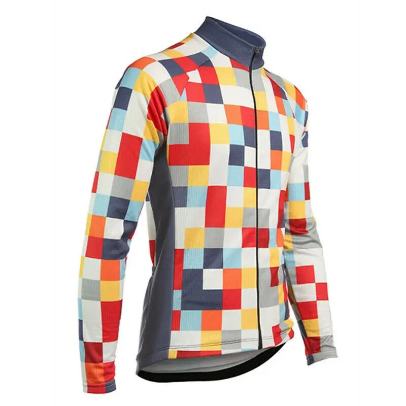 Men\'s Jersey Long Sleeve Suit Sport Riding Bike Fashion Antiskid Ultraviolet-Proof Jacket Cycling Clothes With Pocket