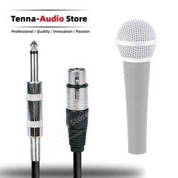 5-Meter XLR Female To 6.3 6.35 mm Male Cord Compatible With Shure SM 58 SM58 SM58S 58S Microphone Wire Plug Audio Lead Cable