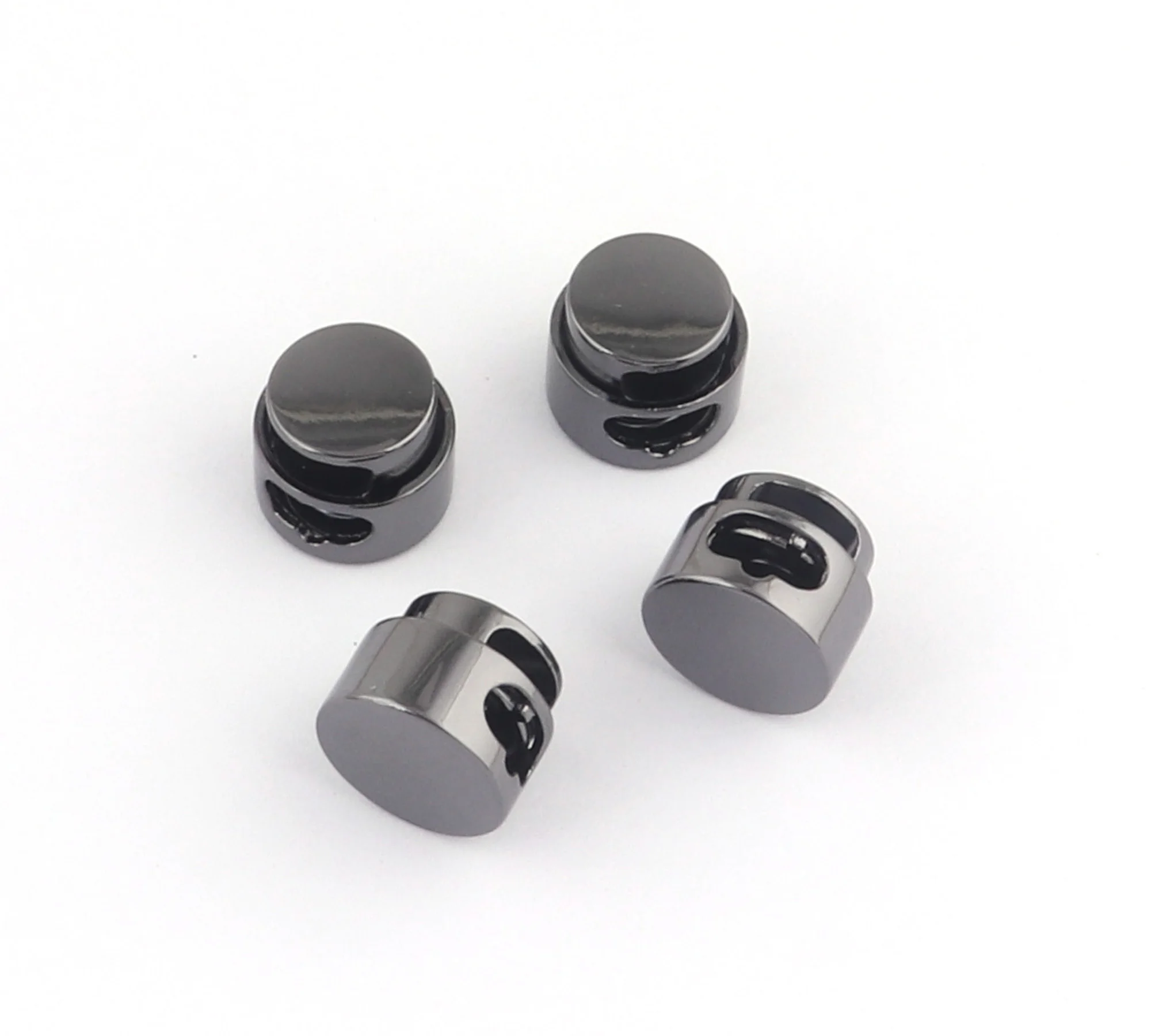 6pcs Metal Cord Lock Single Hole String Stopper Buckles Spring Elastic Adjustment DIY Hat Cord End Decor Button