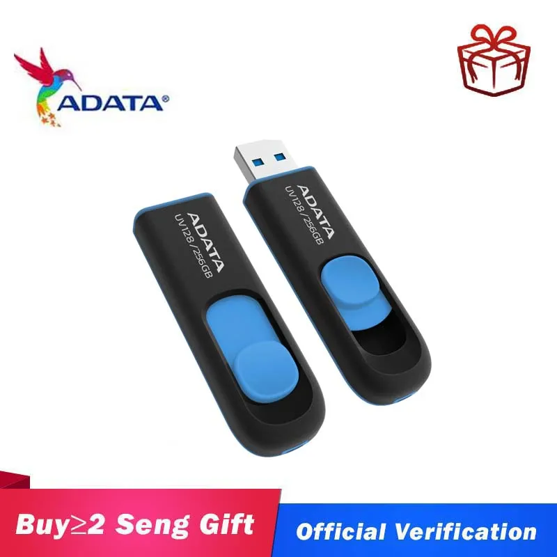 

Original Adata USB Flash Drive UV128 USB 3.2 Gen Pendrive 128GB 64GB Flash Drive 32GB 16G Memory Stick Flash Drive For Computer