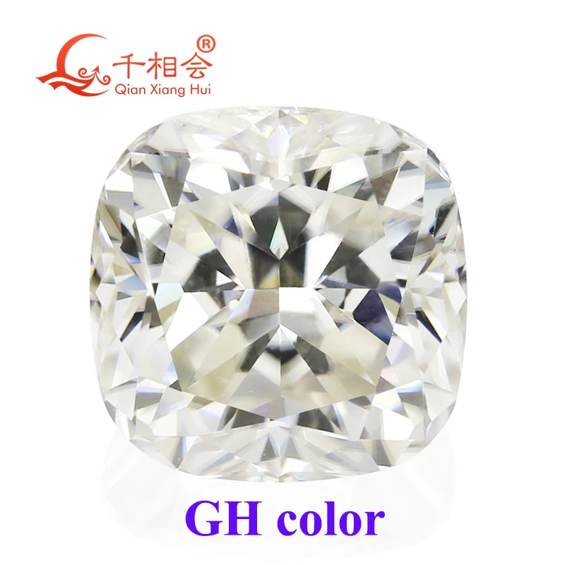 DF GH  white color cushion modified brilliant crushed ice  moissanite loose  stone for jewelry making