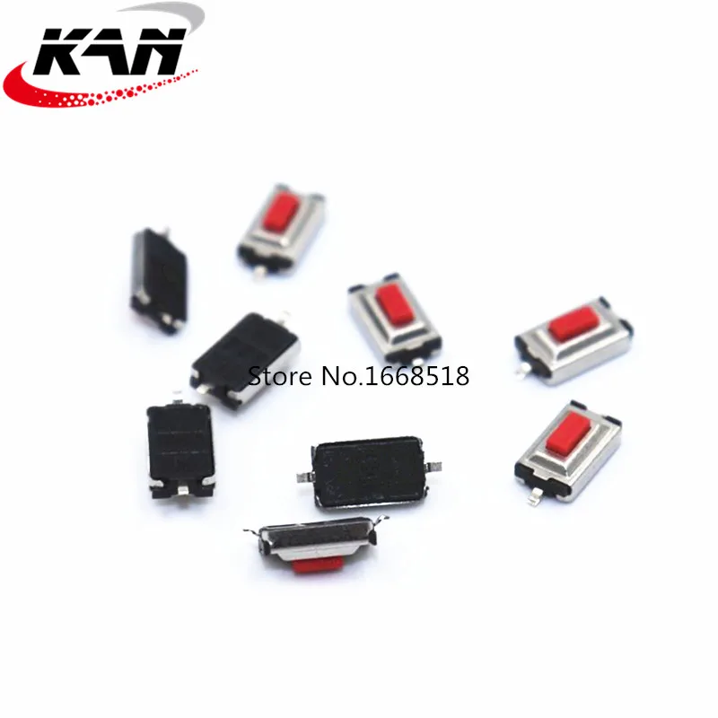 1000pcs 3*6*2.5mm 3*6*2.5H SMD red Button switch key switch Tact Switch