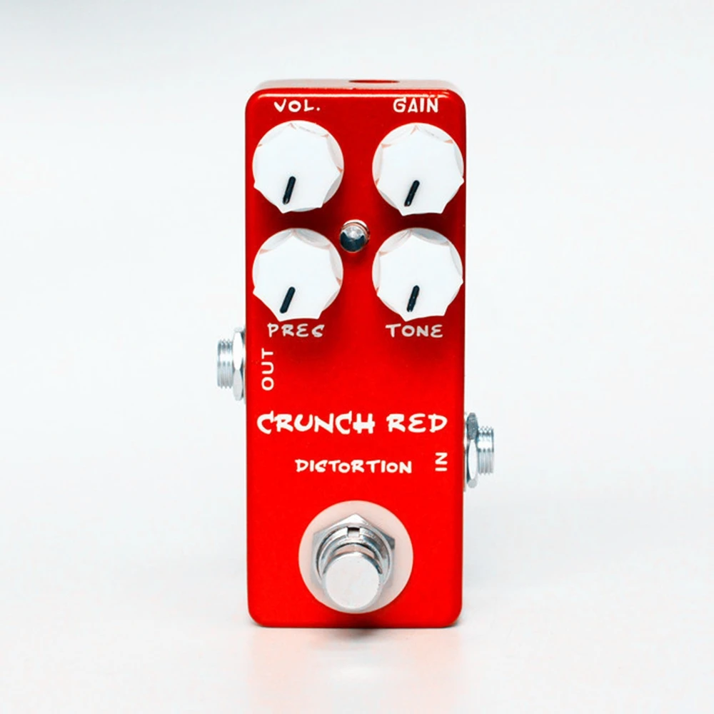 MOSKY Crunch Red Mini Electric Guitar Distortion Effect Pedal True Bypass Full Metal Shell Guitar Parts & Accessories