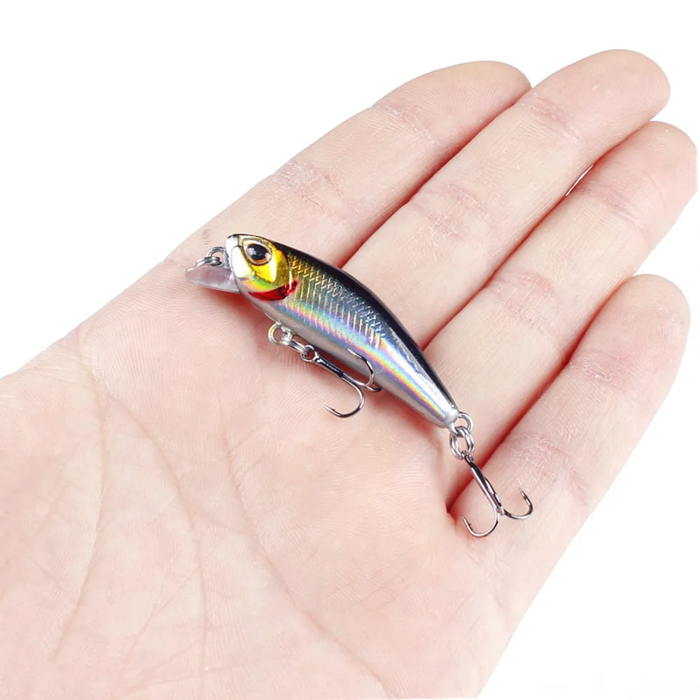 1pcs Mini Minnow Fishing Lures Wobblers 4.5cm 3.5g Sinking Artificial Plastic Hard Bait Crankbait Jerkbait Pesca Bass Tackle