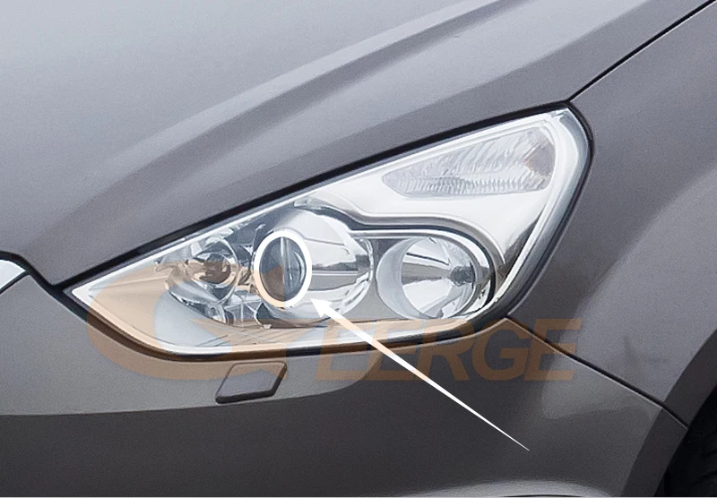 For Ford Galaxy II WA6 S-Max S Max 2006-2014 Xenon Headlight Excellent Ultra Bright COB Led Angel Eyes Kit Halo Rings Day Light