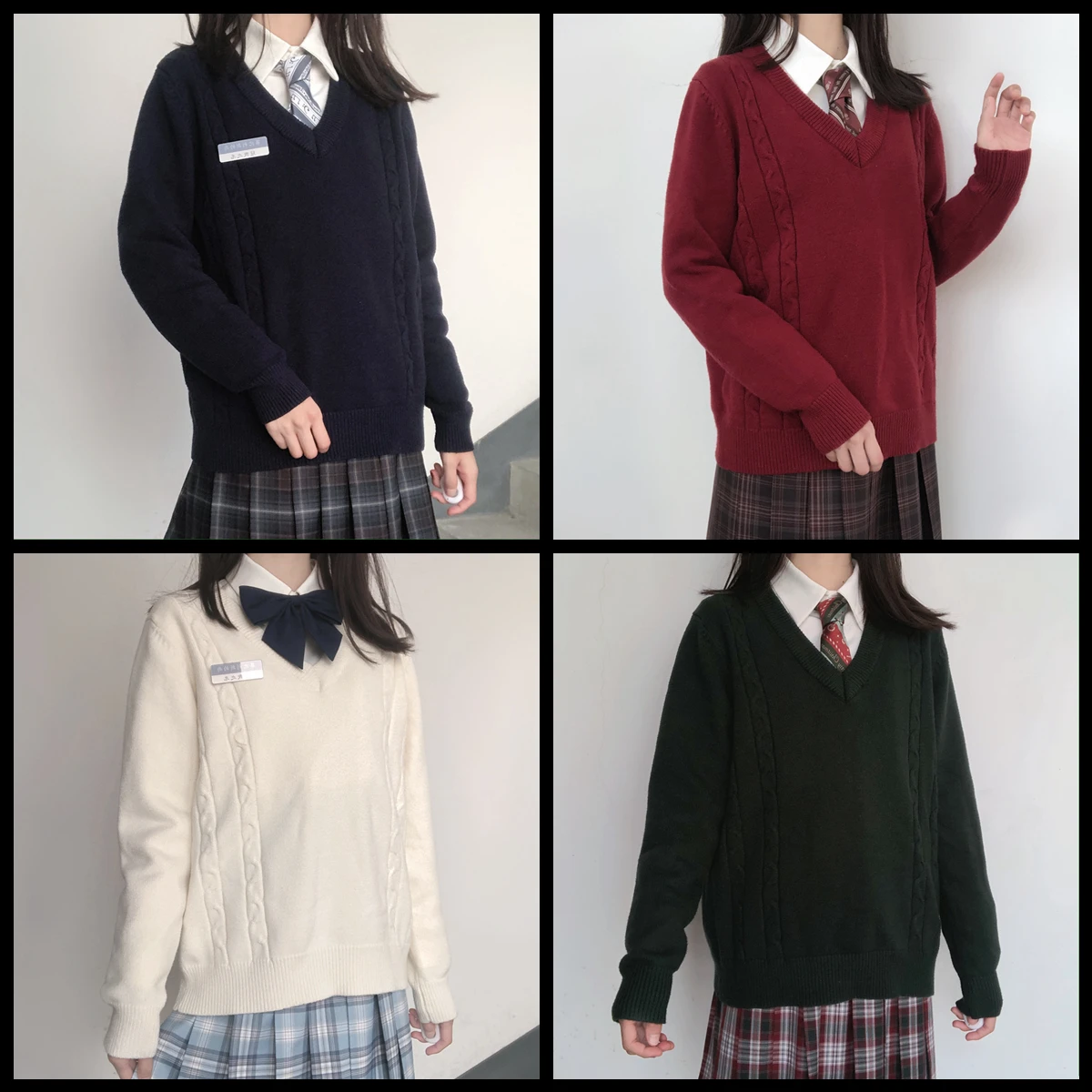 JK Uniform Genuine Long-Sleeved Sweate New Style  japanese fashion  school girl uniform  sweaters  womens clothing