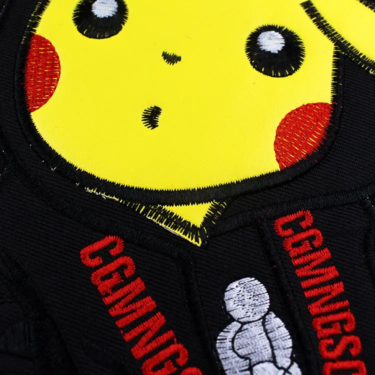 Hot Anime Pokemon Big Size 20cm Cloth Patch Pikachu Clothes Stickers Sew on Embroidery Pokemon Pikachu Cartoon DIY Figure Toy