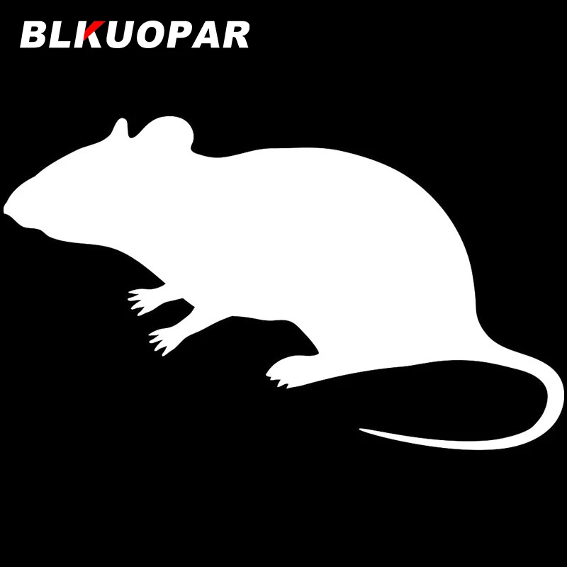 BLKUOPAR for Silhouette Rat Mouse Car Sticker Simple Anime Vinyl Scratch-Proof Decal Waterproof Sunscreen DIY Car Door Protector