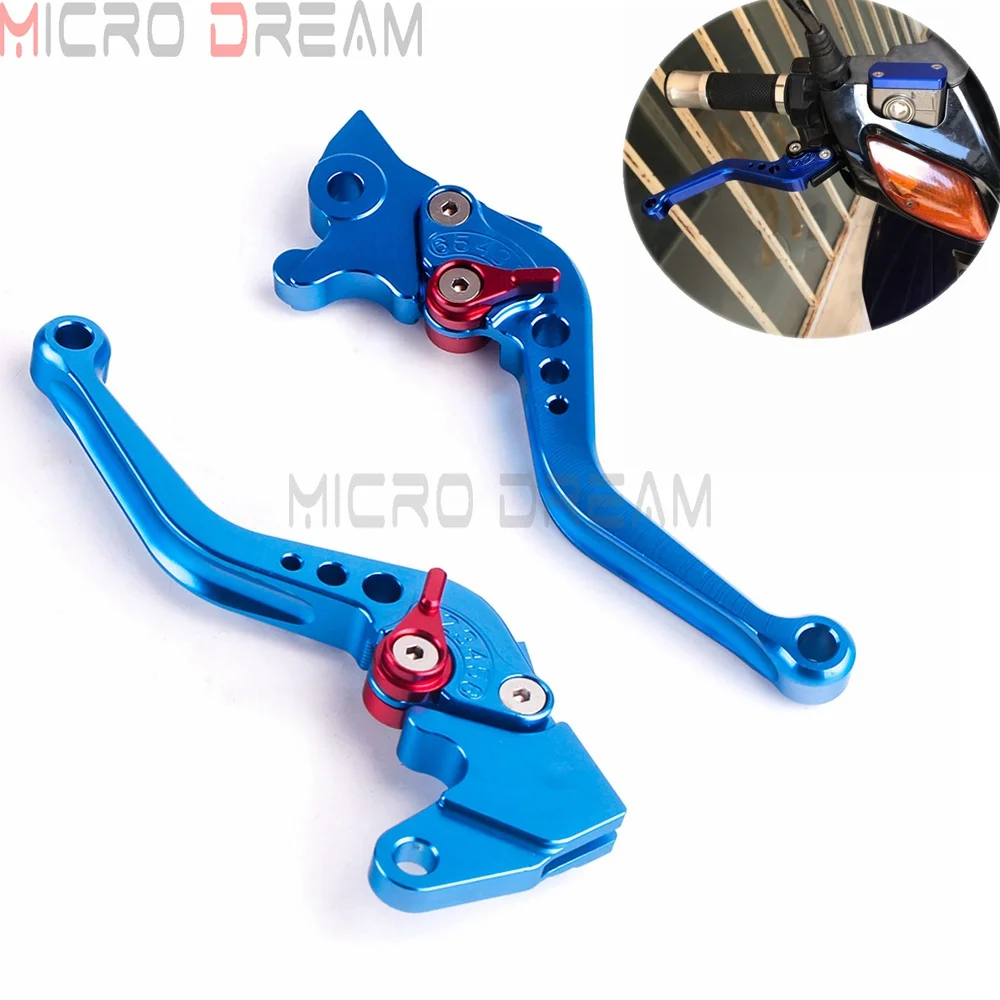 Blue Motorcycle CNC Brake Levers For Yamaha Scooter JOG 100 Adjustable Front Brake Clutch Lever Left/Right Hand Control Lever