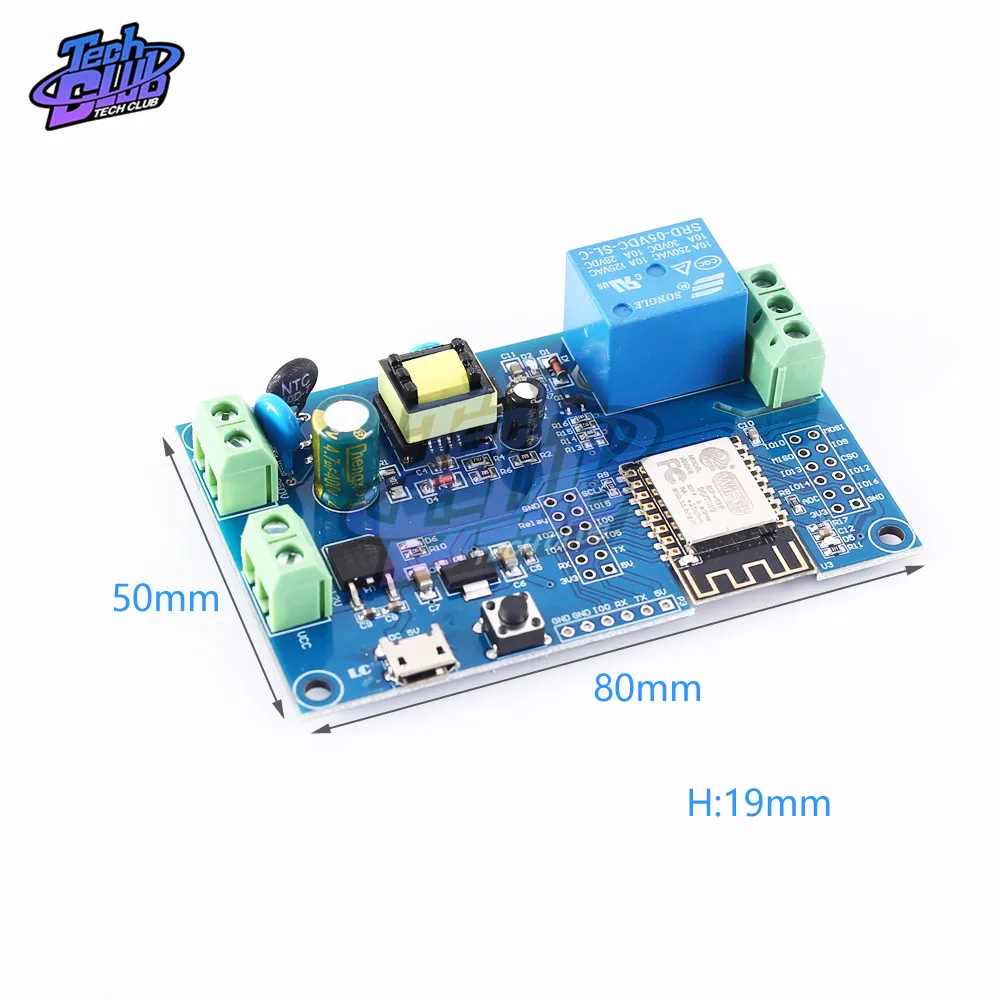 AC 220V DC 12V ESP8266 WIFI Single  Relay Module esp8266 ESP-12F AC/DC UART Development board Remote Control Smart Home