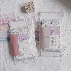 200 Pcs Kawaii Pink Bookmark Cute Love Stickers Cartoon Memo Card Note Material Daily Planner Label DIY Scrapbooking Stationery