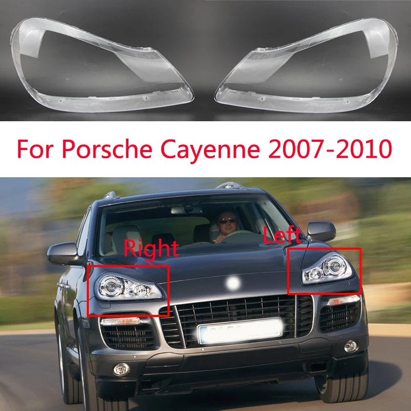 

Auto Front Headlight Cover For Porsche Cayenne 2007-2010 Headlamp Lampshade Lampcover Car Head Lamp light Glass Lens Shell