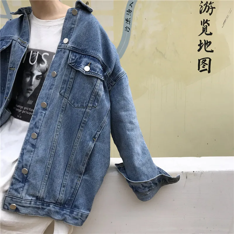 Imagem -05 - Nova Primavera Outono Denim Jaquetas Roupas Femininas Solto Macacão Jaquetas Coreano Outono Jean Cabolsas Meninas Outerwear B178 2023