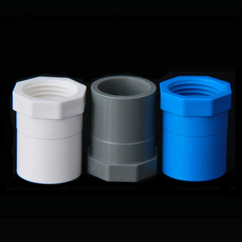 

PVC Pipe Fitting - Female Thread Socket 20,25,32,40,50,63,75,90,110mm x BSP 1/2",3/4",1",1 1/4",1 1/2",2",2 1/2",3",4" Connector