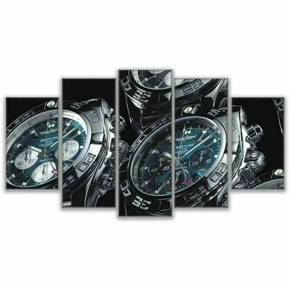 

Luxury Sport Watches 5 Pieces 5 Pcs Canvas Pictures Print Wall Art Canvas Paintings Wall Decor for Living Room No Framed