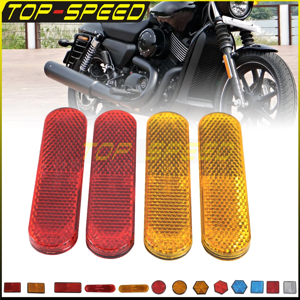 Motorcycle Auto Car Truck Caravan Lorry Bolt-On Stick-On Safety Reflector Driving Safe Reflective Tape for Honda Suzuki Kawasaki