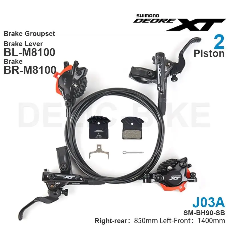 Shimano XT M8100 Hydraulic Brake Groupset BL-M8100 BR-M8100 2 Piston BR-M8120 4 Piston Bicycle Disc Brake for MTB mountain Bikes