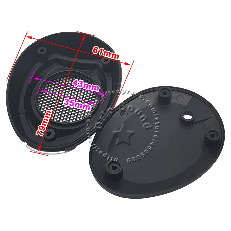 Ratón altavoz de coche altavoz Tweeter cubierta Panel Audio estéreo círculo decorativo placa fija # 1