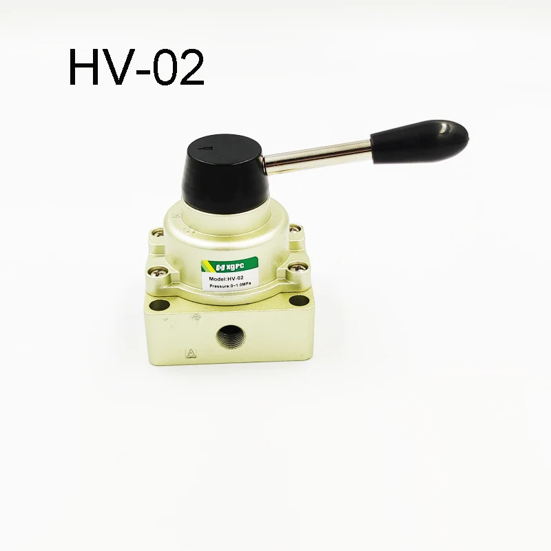 Hand Operated Pneumatic Valve HV-02 HV-03 HV-04 4 Port 3 Position 1/4