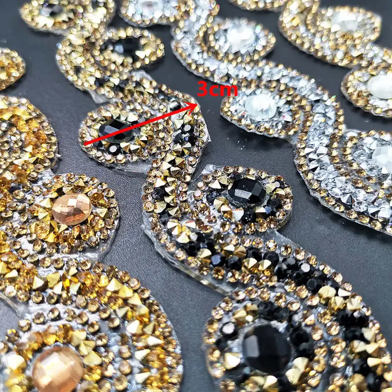 1Yard afrika dantel süs kumaşı Etnik Dantel Şerit Yuvarlak Rhinestone Püskül Boncuk Kolye Yaka Aksesuarları