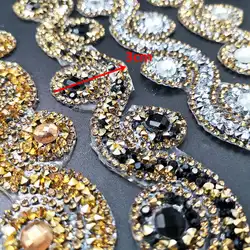 Rhinestones Seed Beads Ribbon Glitter Crystal Tapes Glass Trimming for Clothing Decorations Rhinestones Trim Crafts