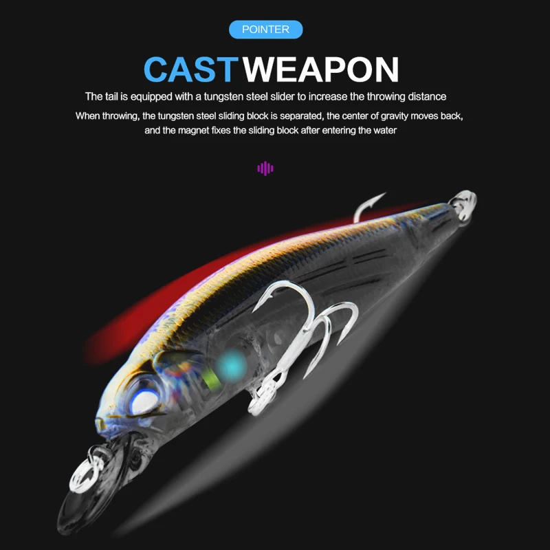 BEARKING 63mm 5g Hot SP fishing lures professional UV colors minnow Magnet weight system wobbler crankbait Fishing accessories view 3