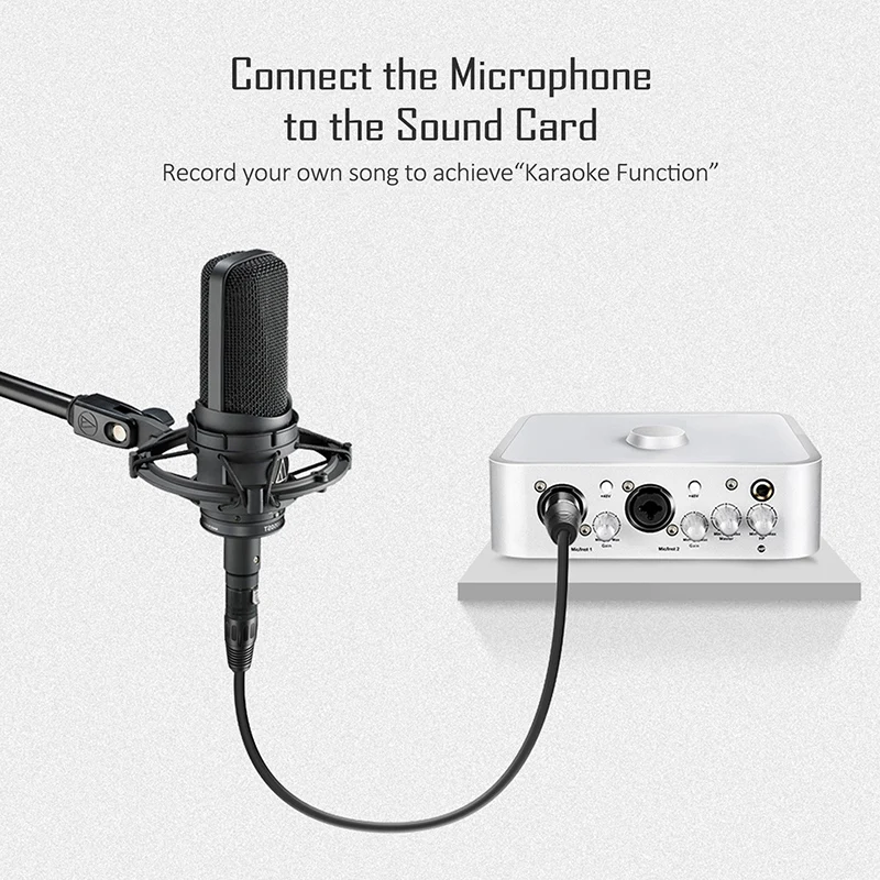 Cabletime-Cabo XLR Microfone, canhão Plug, cabo XLR, guitarra Cabo Extensão, microfone para Mixer Amplificadores de Áudio, C117