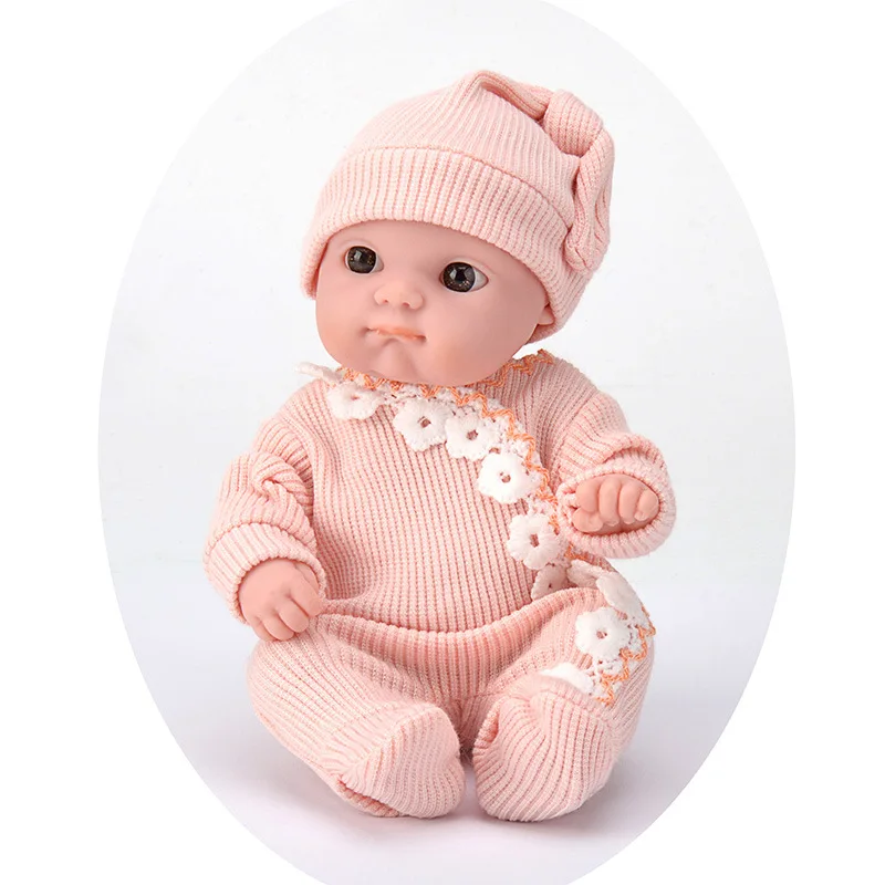 20cm Newborn Reborn Doll Baby Simulation Soft Vinyl Children Dolls Children Kindergarten Lifelike Toys for Girls Birthday Gift