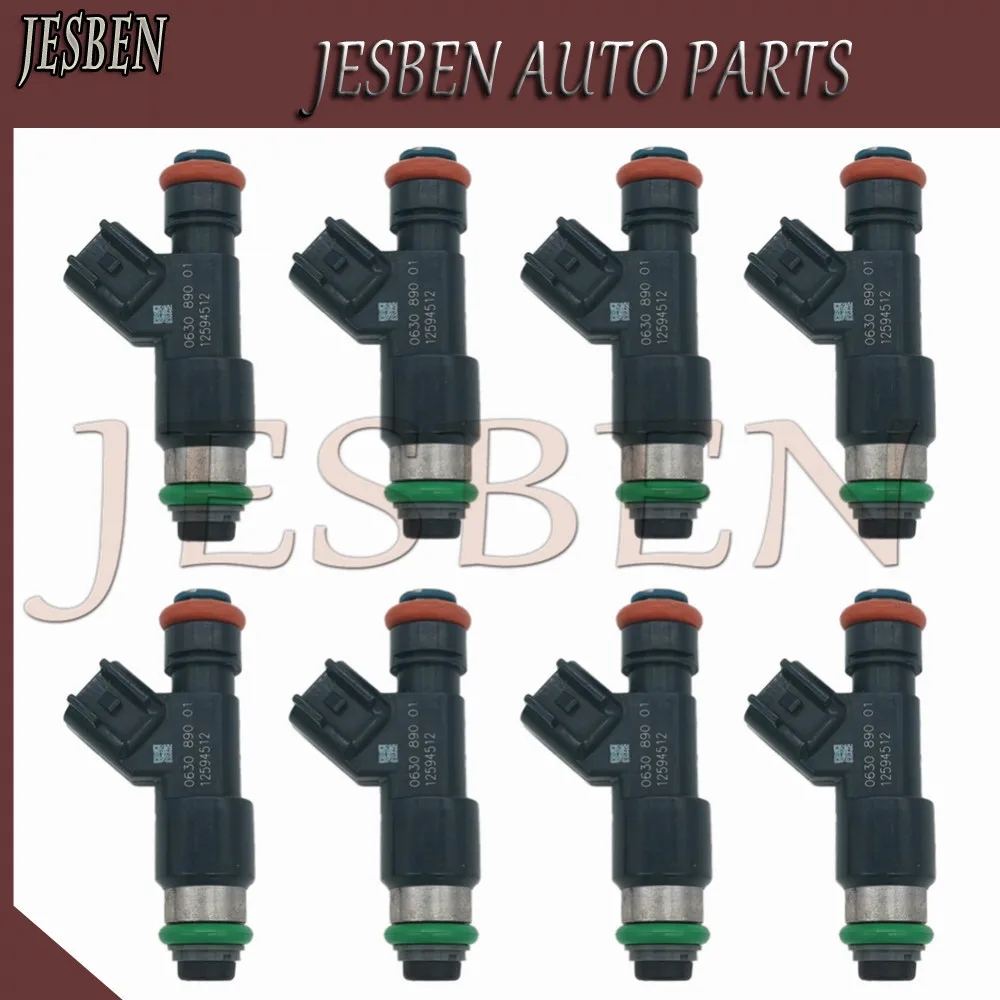 8X 12594512 Fuel INJECTOR for GMC Savana Sierra Yukon XL 1500 4.3L 4.8L 5.3L 6.0L 6.2L V8 2006-2010 GM LS LC9 Motor 297500-0630