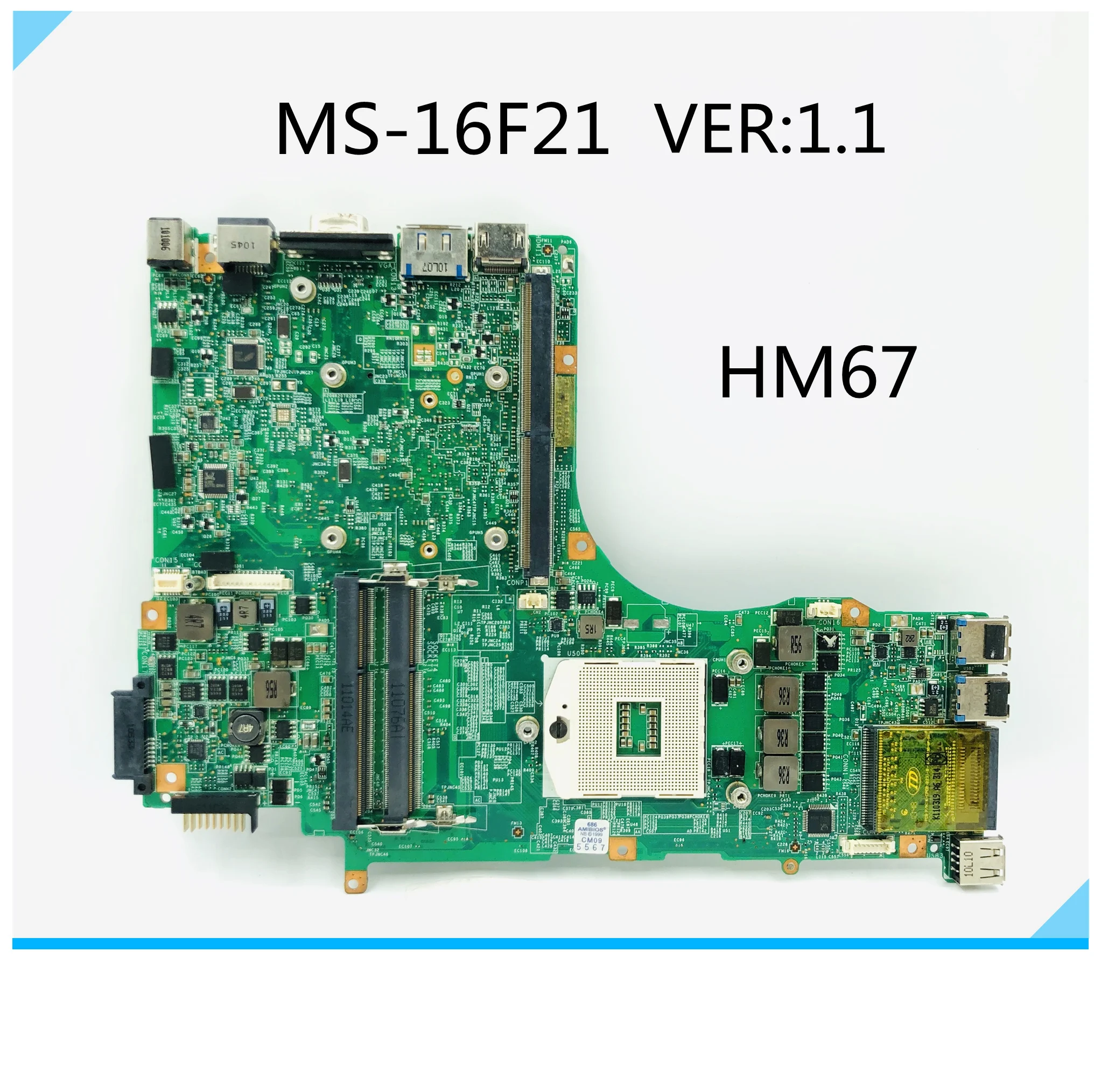 

MS-16F211.0 1,1 2,0 для MSI GT60 GT683DX GT683DXR GT683R Материнская плата ноутбука HM67 DDR3 100% протестирована Быстрая доставка