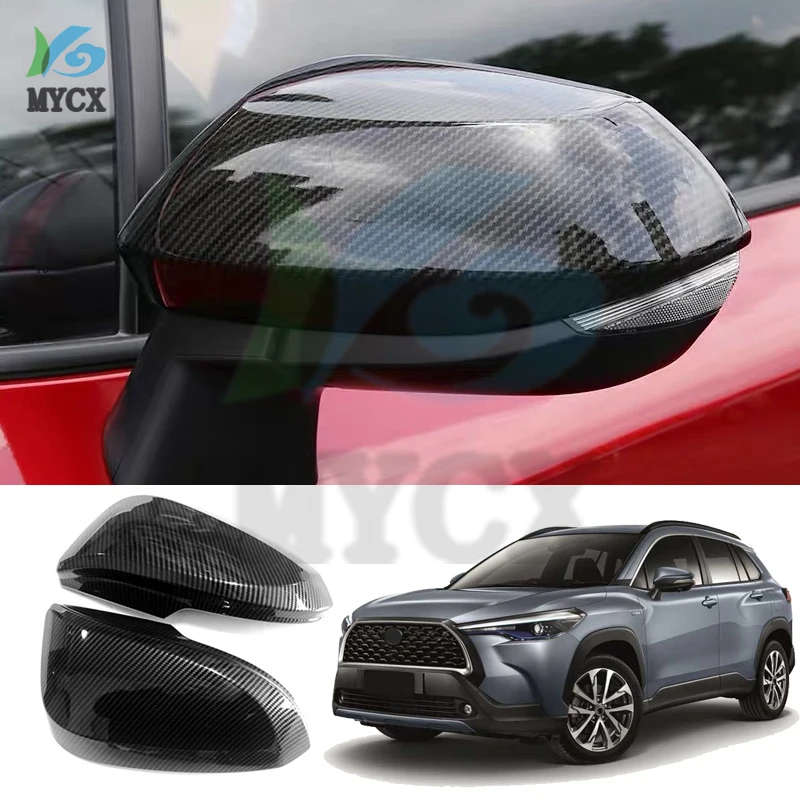 

For Toyota Corolla Cross 2020 2021 Carbon fiber ABS fuel tank cap cover car-styling trim oil fuel cap protective