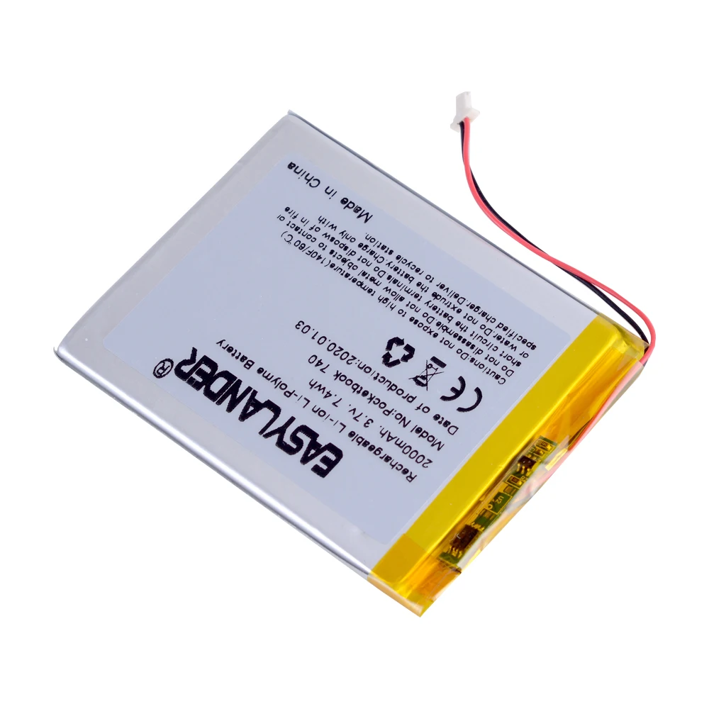 3.7V 2000mAh  Rechargeable battery For PocketBook740   Battery