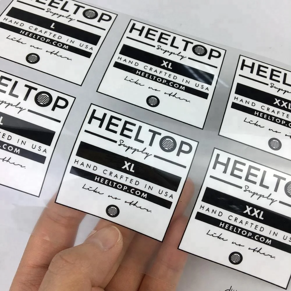 100Pcs Custom Heat Transfer Clothing Care Labels for Collar T-shirt and Garment Logo Brand Tags