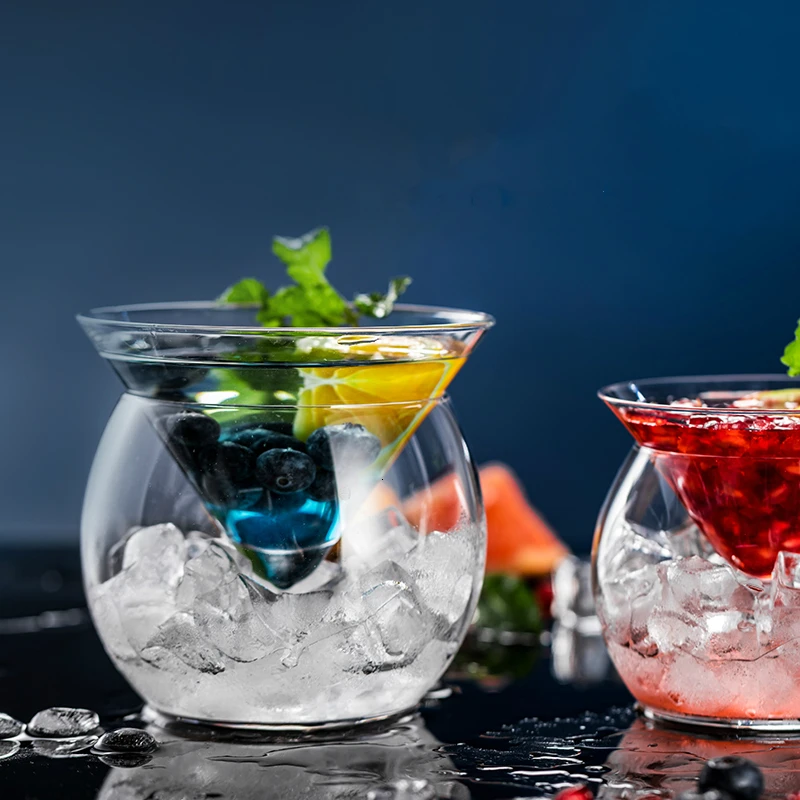 American Innovate Split Type Diy Molecular Gastronomy Cocktail Cup Cone Round Ball Glasses Set Martini Glass Smoothies Container