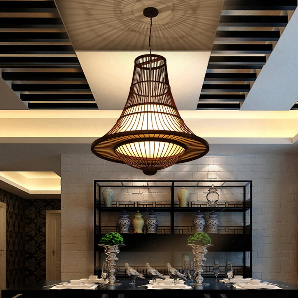 

Southeast Asian pendant lights new Chinese style bamboo light creative tea house clubhouse living room dining room lamp LO72613