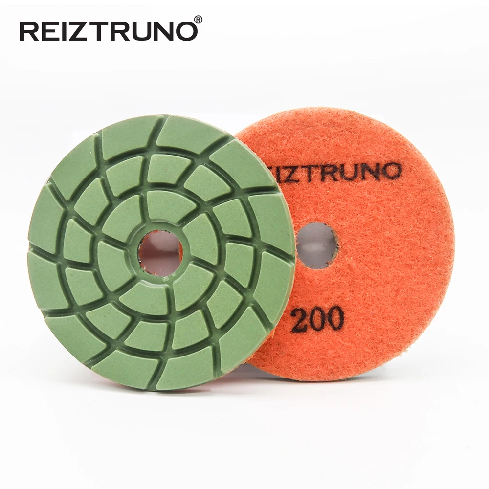 REIZTRUNO 3 pollici 4 pollici resina legame diamante pavimento lucidatura pad Tamponi Per lucidatura di Calcestruzzo per la lucidatura di Calcestruzzo e pietra
