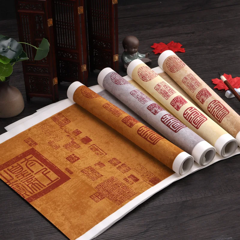 

10sheets Batik Xuan Paper Papel Arroz Retro Calligraphy Xuan Paper Lan Tingxu Rice-paper Chinese Painting Half Ripe Rice Paper