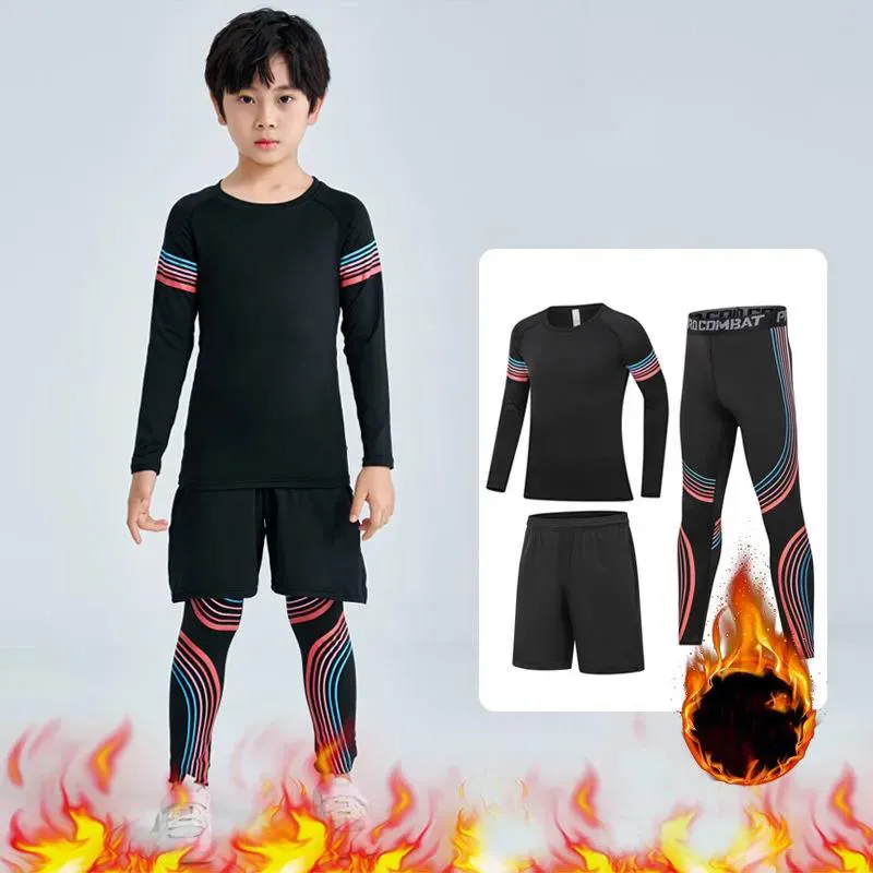 

Kids Running Set Children Boy Girl Men Women Fitness Basketball Football Sport Hiking Skiing Thermal Underwear Suit Tracksuit 05