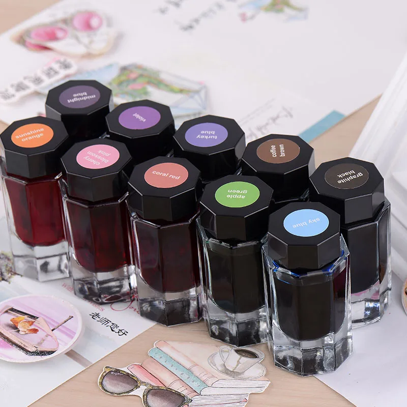 

Quality Duke Colour Ink ，9 Colors , Non Carbon Ink, Fountain Pen, Writting Ink 30ml/bottle