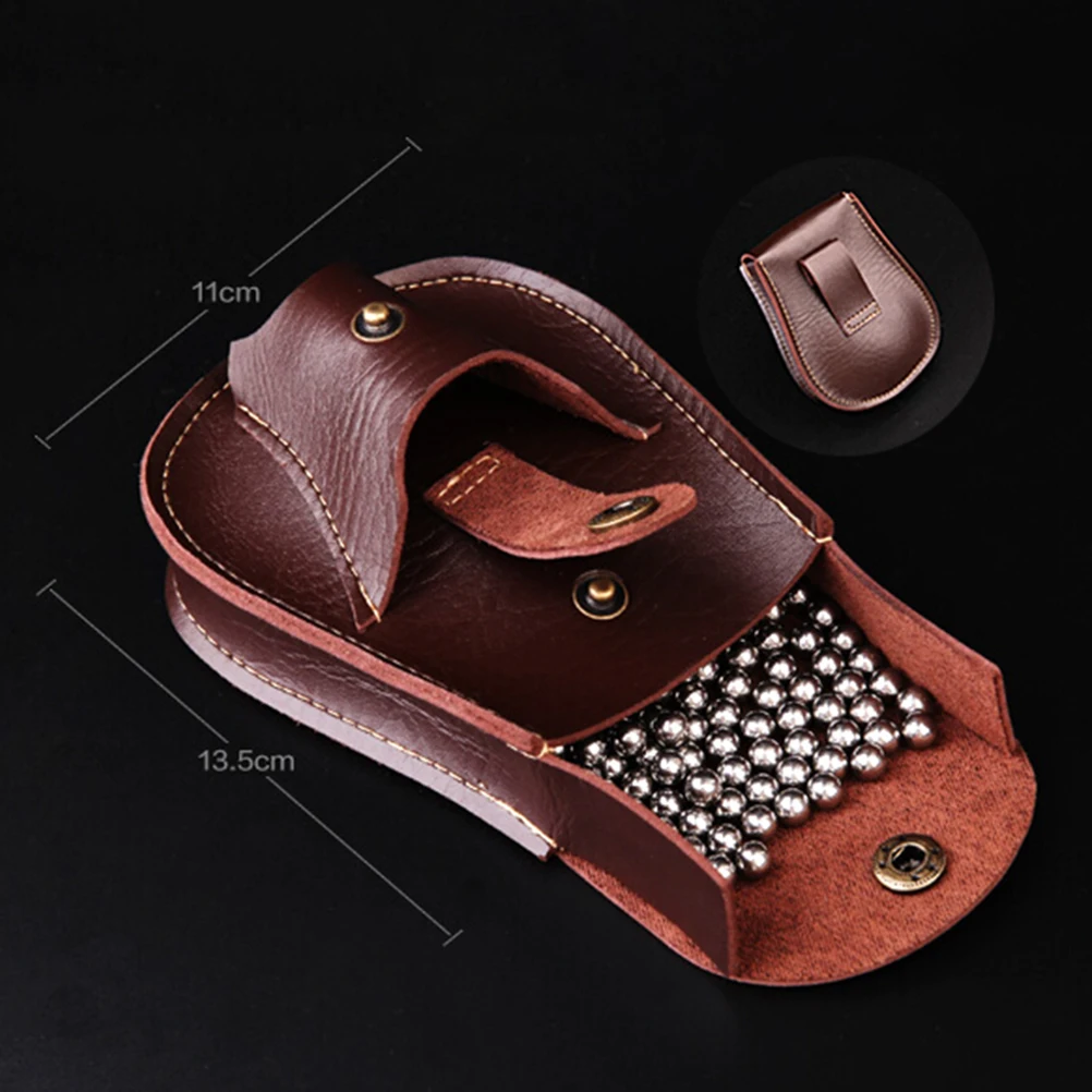 1 Pcs 11*13.5*3 cm Leather Slingshot Pouch Catapult Case Steel Ammo Balls Waist Bag  Outdoor Hunting Sports Accessories