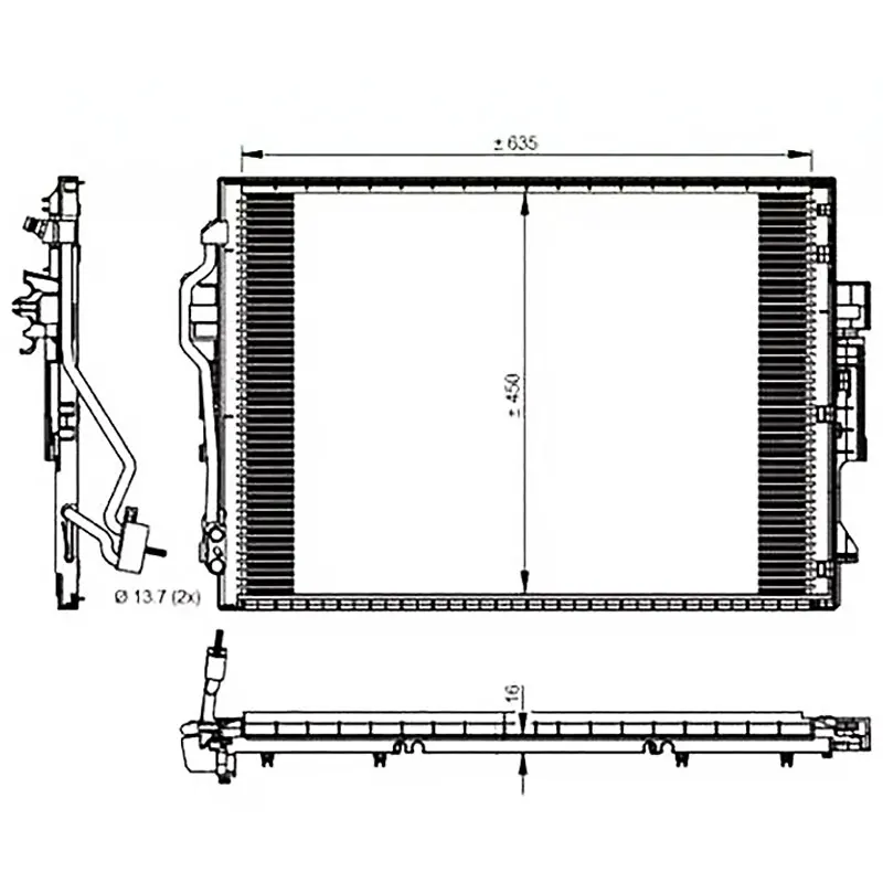 for Mercedes Benz W221 S250 S350 S500 S63 S65 S320 S450 S400 S320 S600 S280 S420 Air Conditiong Condenser 2215000354 2215000254