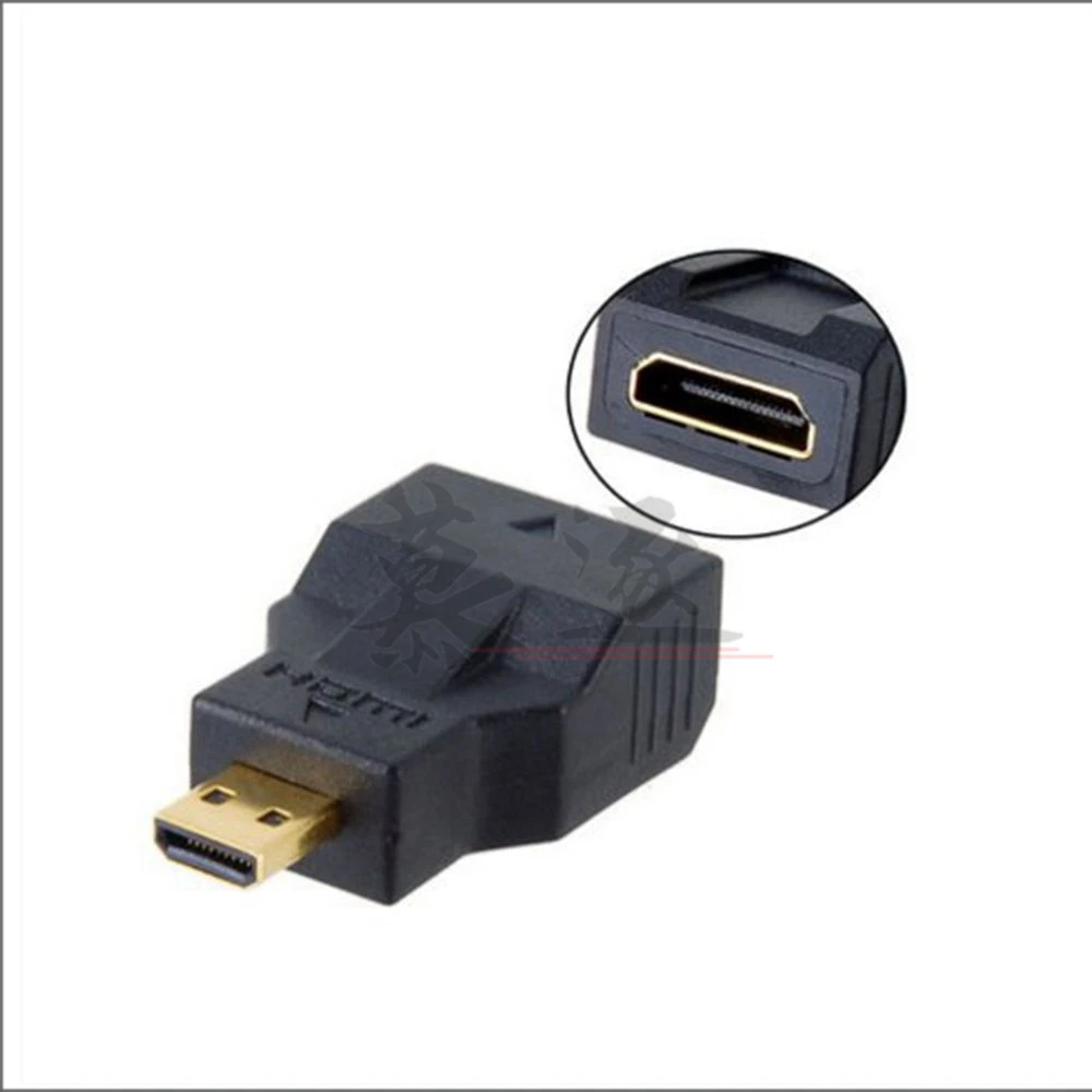 Universal Micro Hd-compatible To MINI Hd Cable Converter Adapter Connect To TV LCD HDTV Gold Plated Connection Black