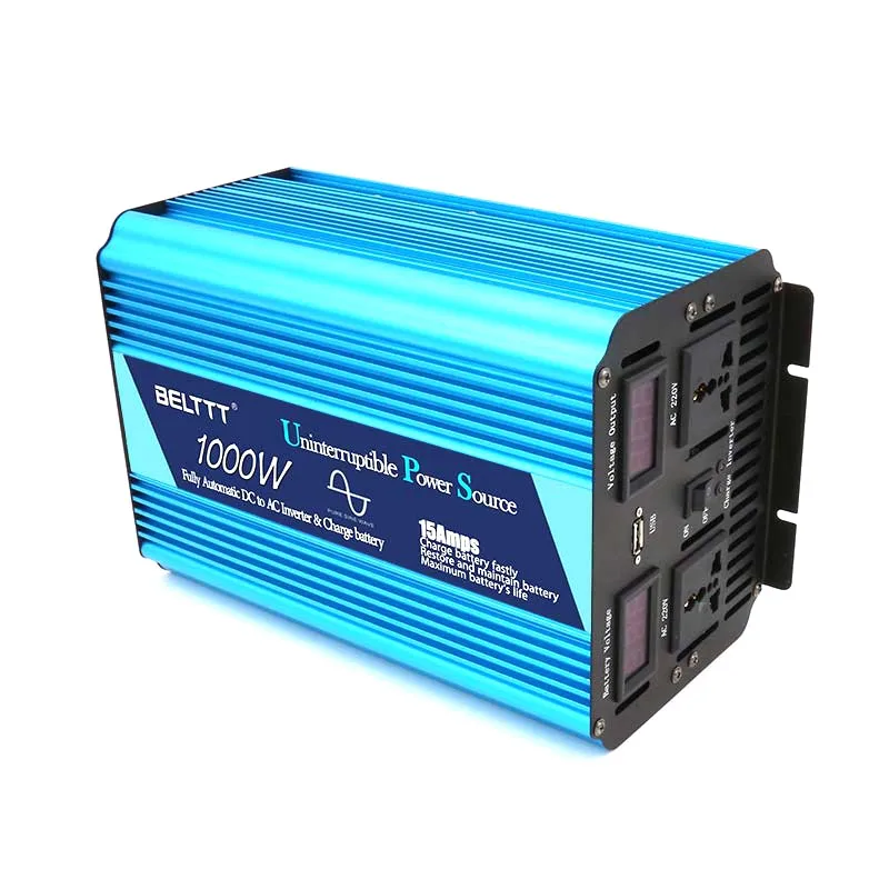 Pure Sine Wave Inverter 1000W 12v Single Phase Power Inverter with UPS Charger