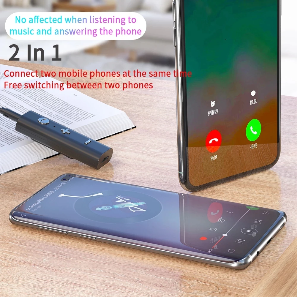 Essager بلوتوث 5.0 استقبال محول لاسلكي ل 3.5 مللي متر جاك مكبرات لسماعة الأذن سماعات بلوتوث Aux الصوت الموسيقى الارسال