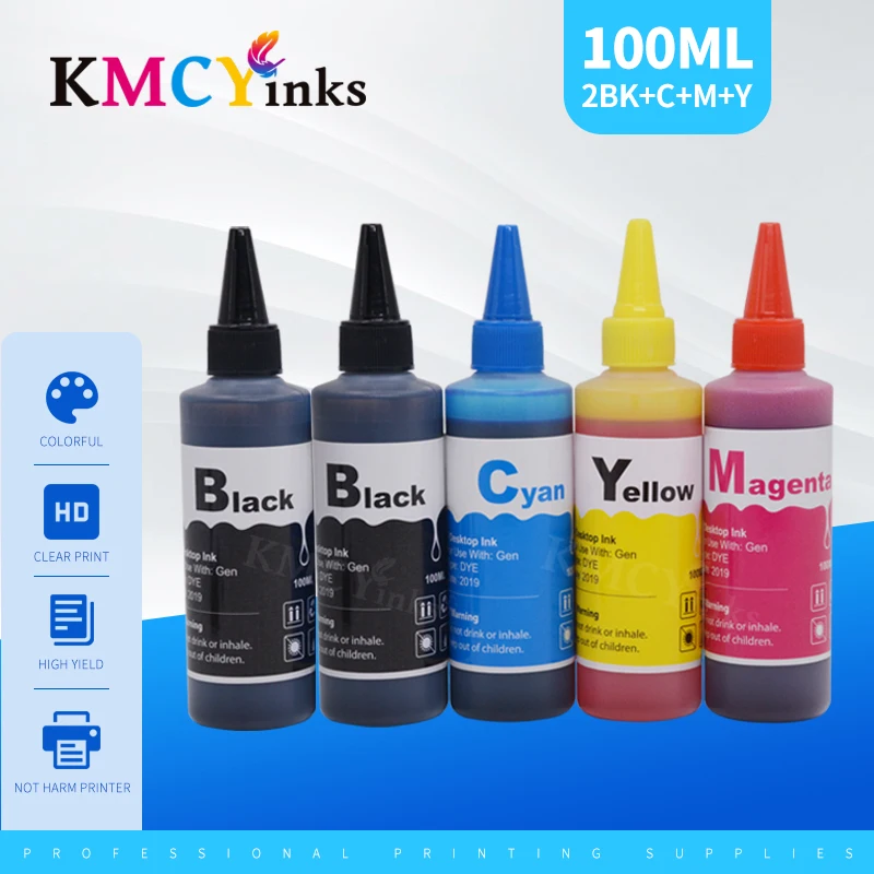 KMCYinks PGI-470 CLI-471 Bottle Ink Refill Kit For Canon PGI 470 CLI 471 XL PIXMA MG6840 MG5740 MG 6840 MG 5740 TS5040 TS6040