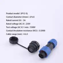 IP68 Waterproof Panel Mount Connector 1-9 Pin #6