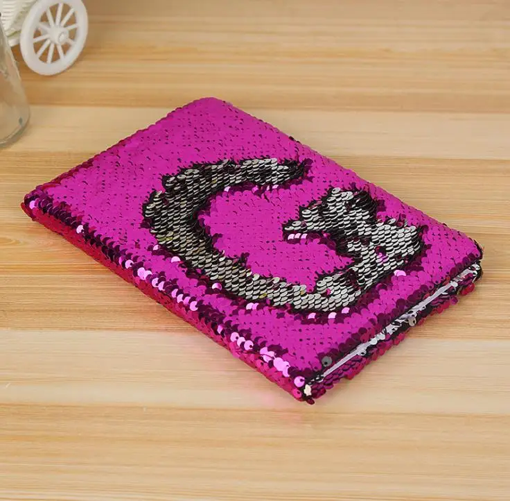 Creative Magic Sequins Notebook Travel Journal Reversible Glitter Sequin Office Notepads School Diary Stationery Gift A6 SN1861