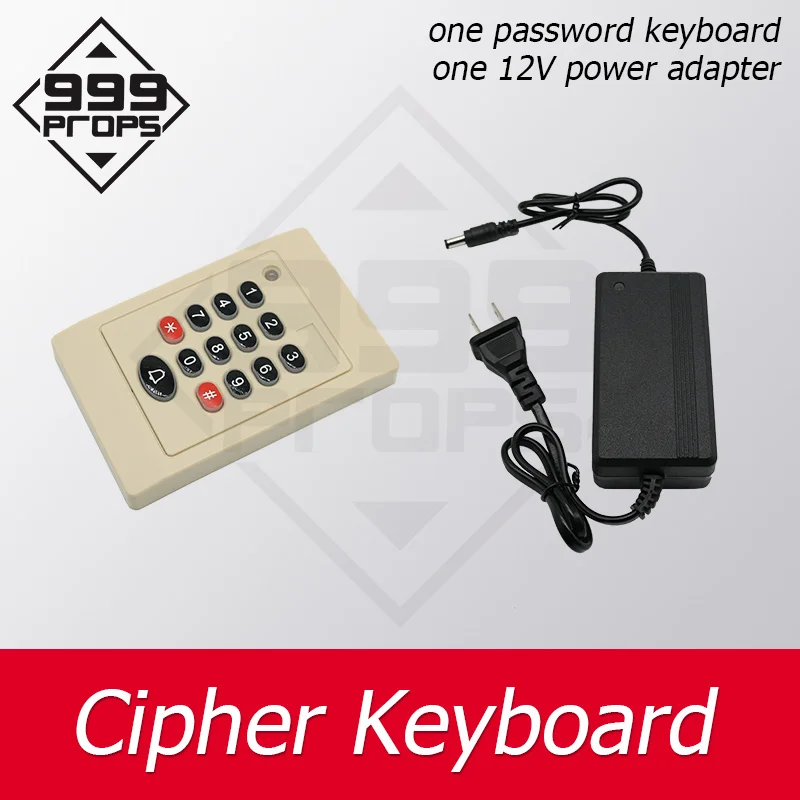 Imagem -03 - Adereços para Escape de Sala Teclado de Cipher Controle de Acesso Digite a Senha Direita sobre o Teclado para Abrir Porta ou Iluminar Lâmpada