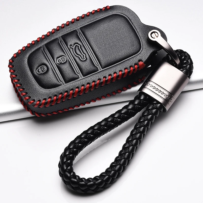 

Top Layer Leather Key Cover Car Key Case For Toyota Chr C-hr Land Cruiser 200 Avensis Auris Corolla Smart Keychain Shell